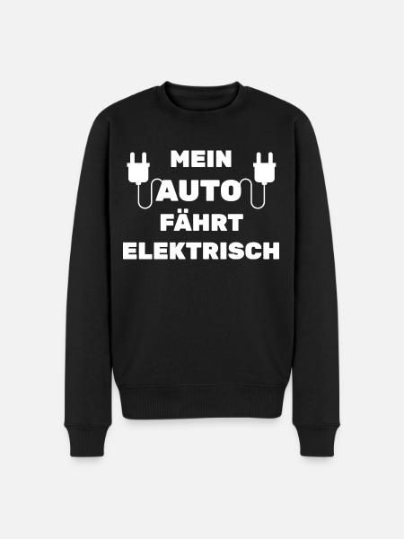 E-Auto - Männer Premium Bio Pullover - Schwarz