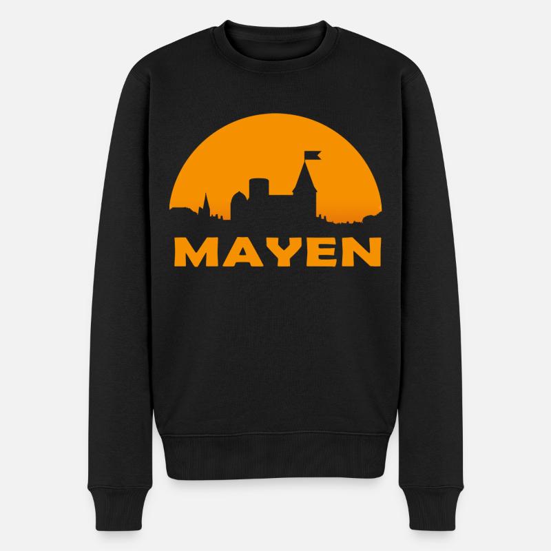 Stadt Mayen - Männer Premium Bio Pullover - Schwarz