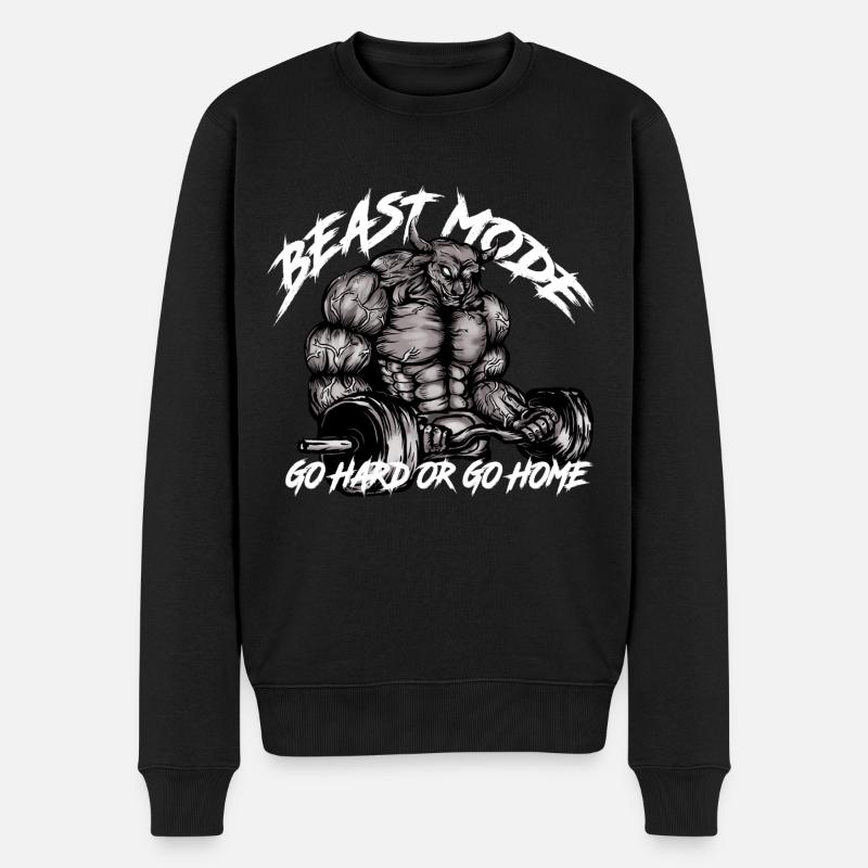 Palestra Bull - Beast Mode - Maglione ecologico premium da uomo - nero