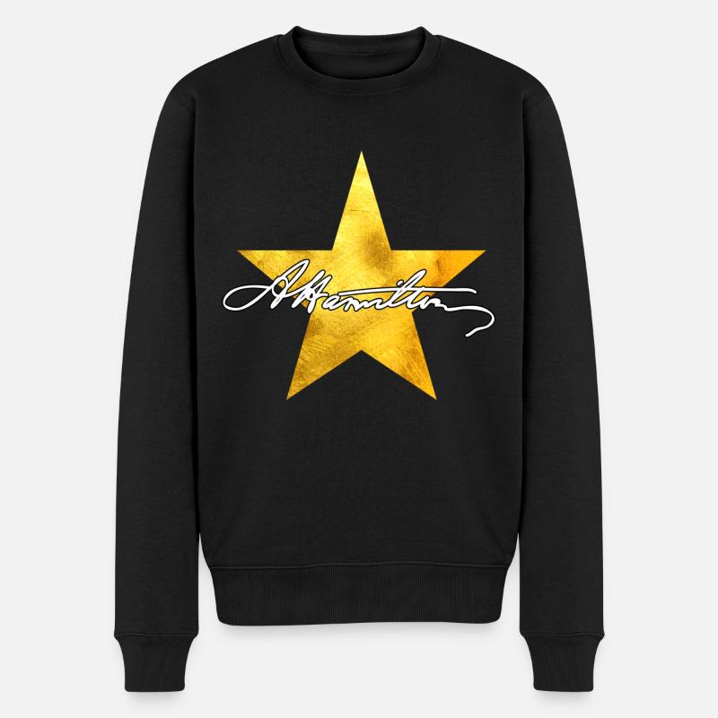 Alexander Hamilton Unterschrift - Männer Premium Bio Pullover - Schwarz