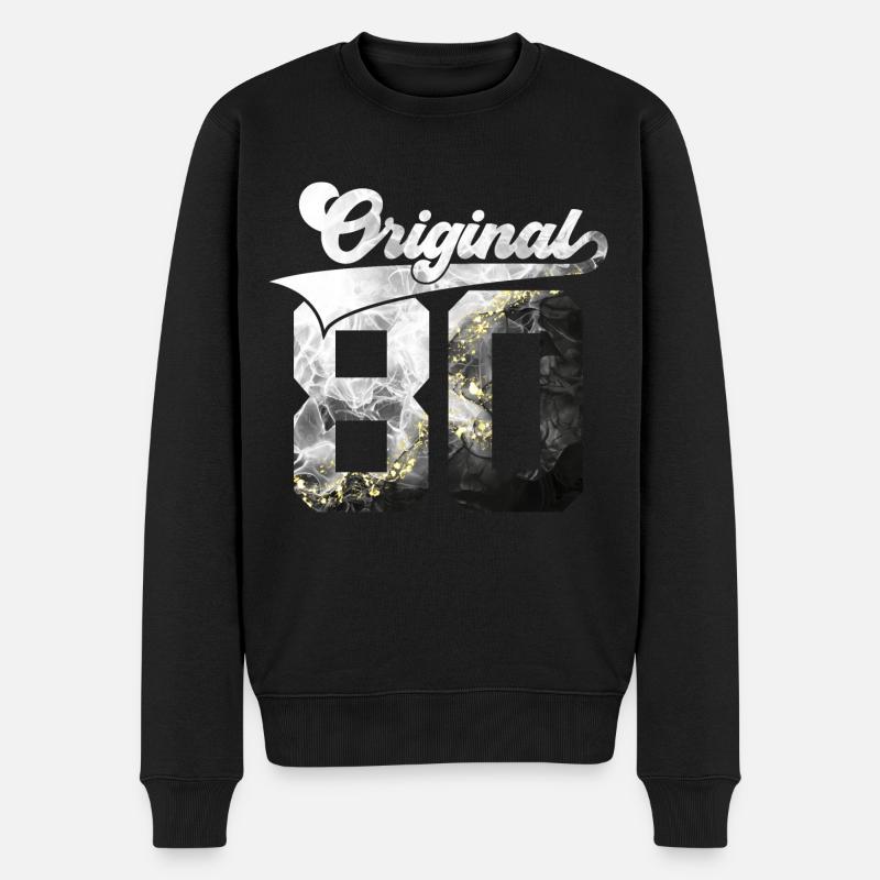 46. GEBURTSTAG 46 JAHRE ORIGINAL 1980 - Männer Premium Bio Pullover - Schwarz