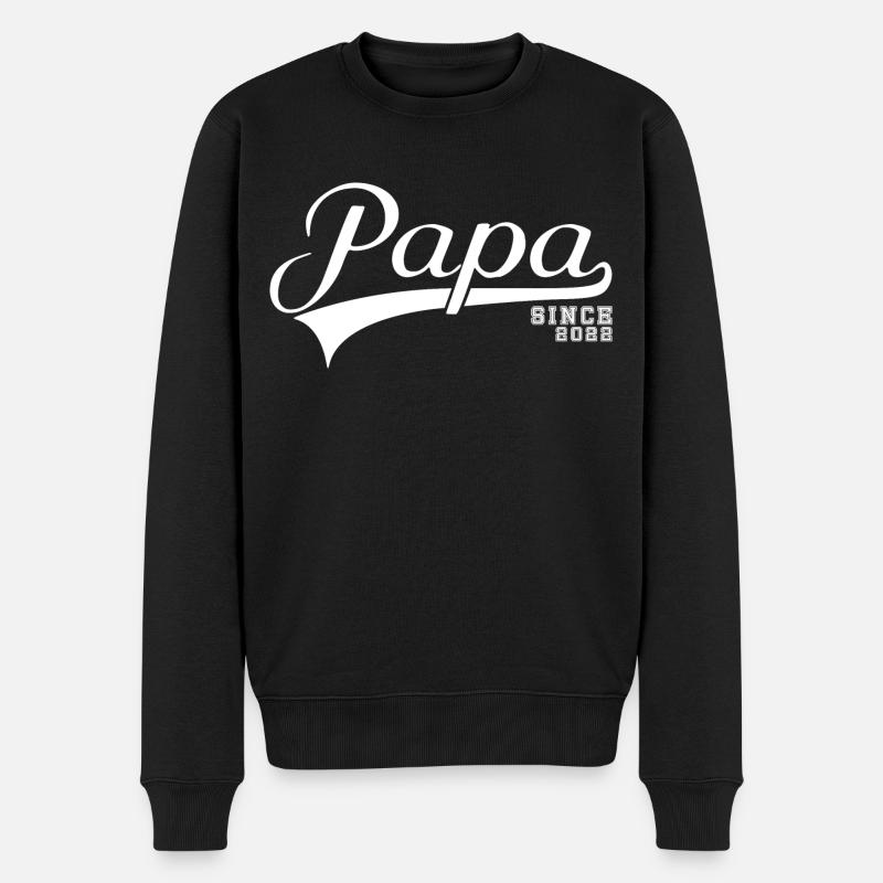 papa depuis 2022 - Pull Premium bio Homme - noir