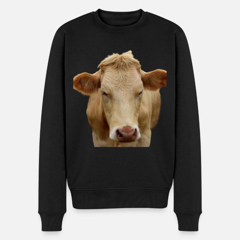 Vache Tête de vache - Pull Premium bio Homme - noir