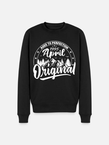 April 1995 Birthday Gift April 1995 Vintage - Men's Premium Organic Jumper - black