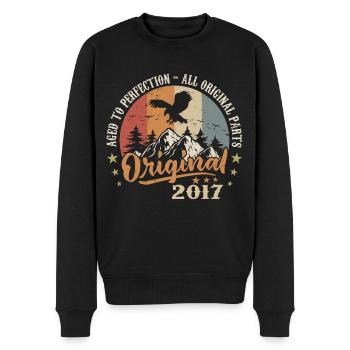 Original Millésime 2017 Millésime 2017 Anniversaire - Pull Premium bio Homme - noir - Devant - Nico (187cm)