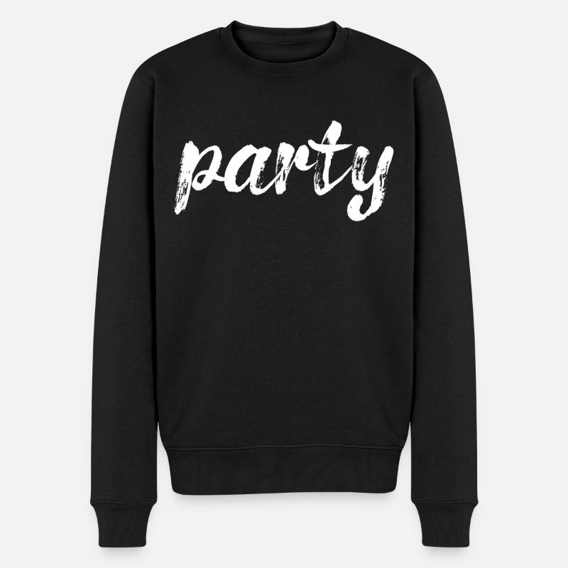 fête, blanc - Pull Premium bio Homme - noir