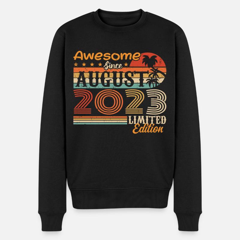 2023 August Geschenkidee August 2023 - Männer Premium Bio Pullover - Schwarz
