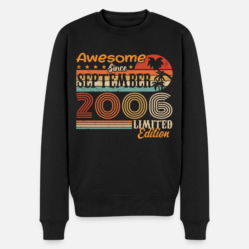 September 2006 - Geburtstag 2006 September - Männer Premium Bio Pullover - Schwarz