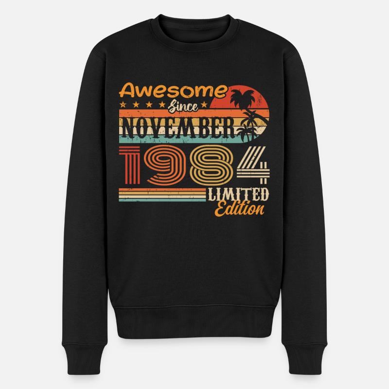 Eine Legende wurde im November 1984 geboren - 1984 - Männer Premium Bio Pullover - Schwarz