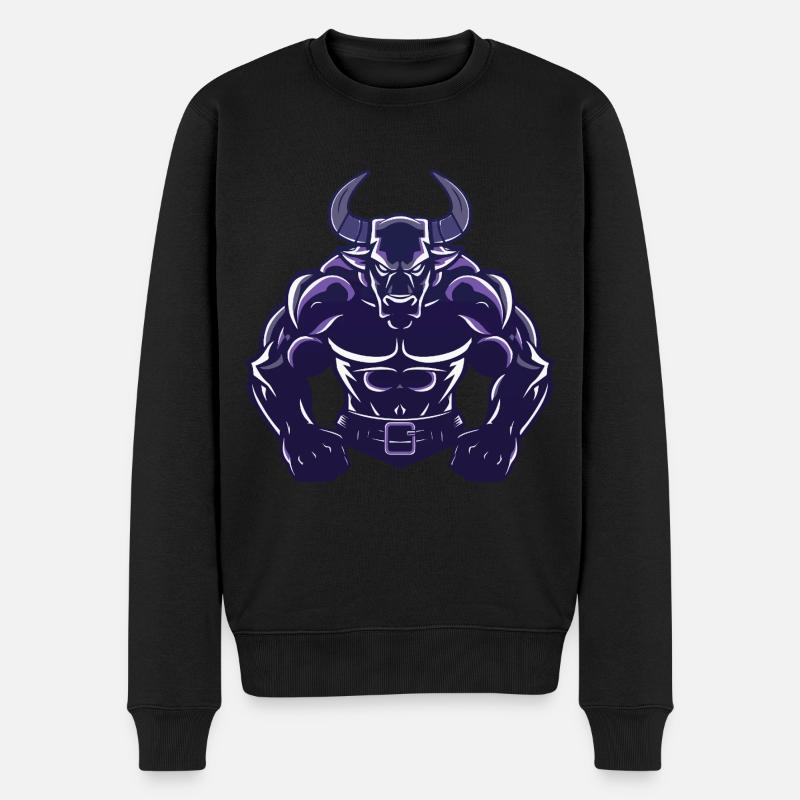 Muscles du taureau Musculation Taureau - Pull Premium bio Homme - noir