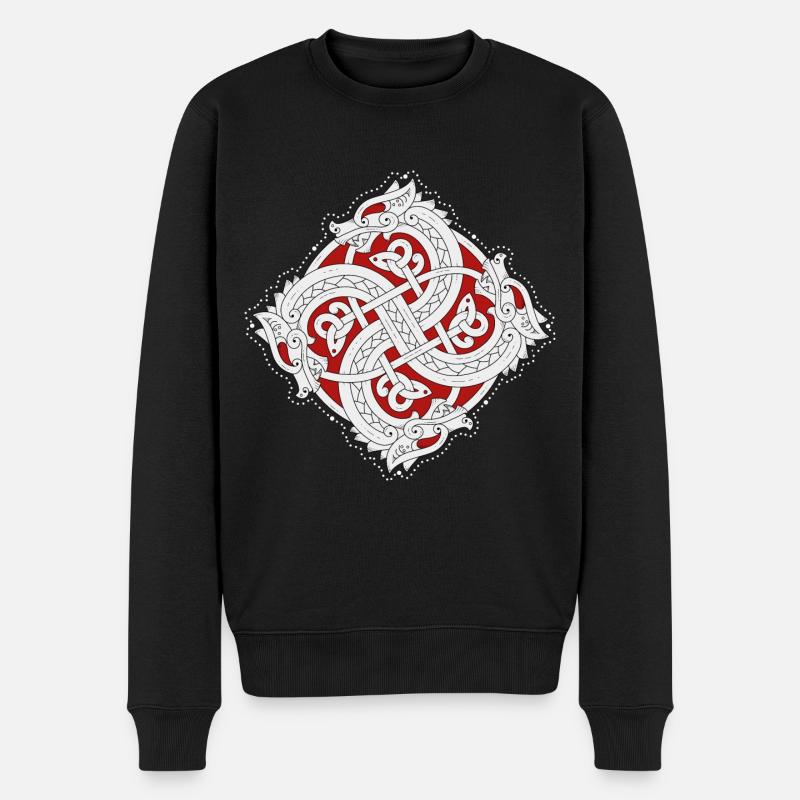 Wikinger-Symbol Zeichen - Männer Premium Bio Pullover - Schwarz