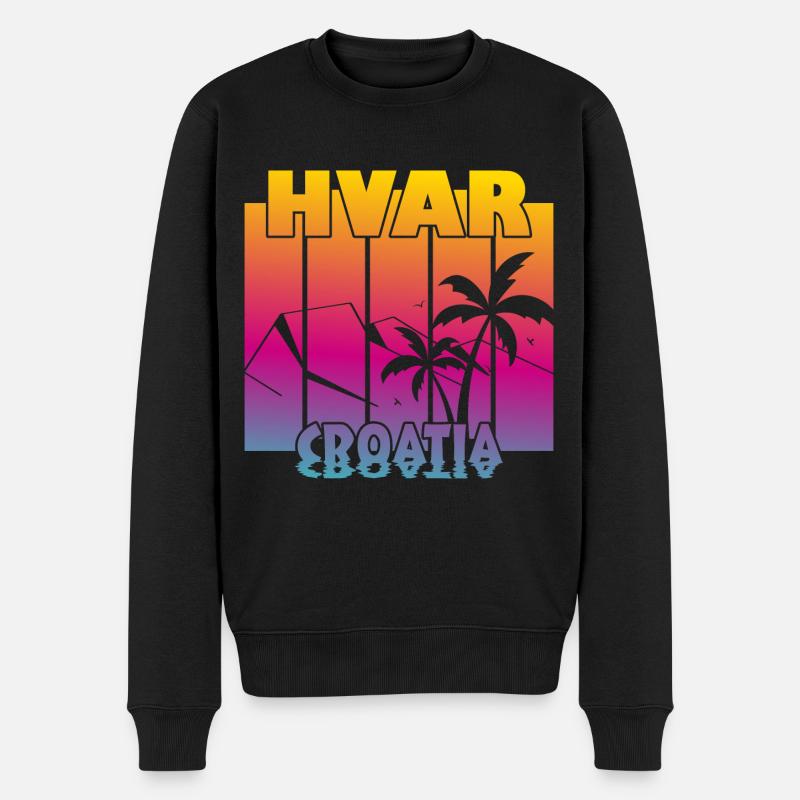 Hvar Croatie - Pull Premium bio Homme - noir