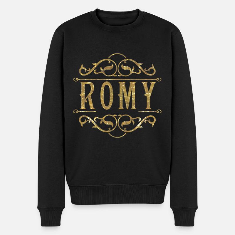 Romy gold - Männer Premium Bio Pullover - Schwarz