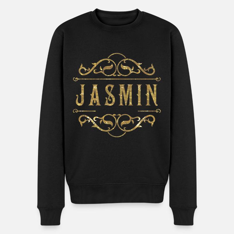 Jasmin gold - Männer Premium Bio Pullover - Schwarz
