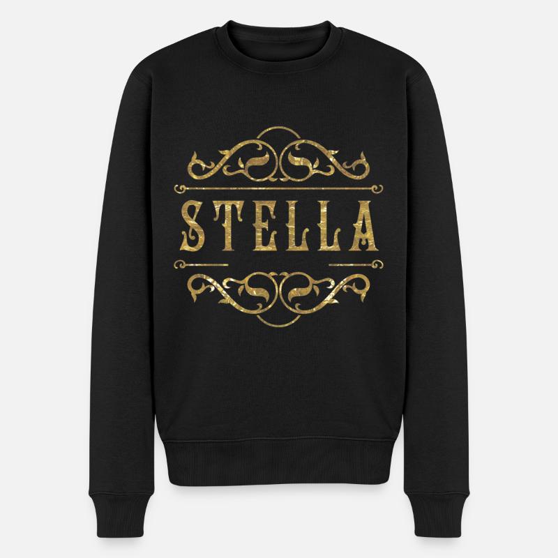 Stella gold - Männer Premium Bio Pullover - Schwarz