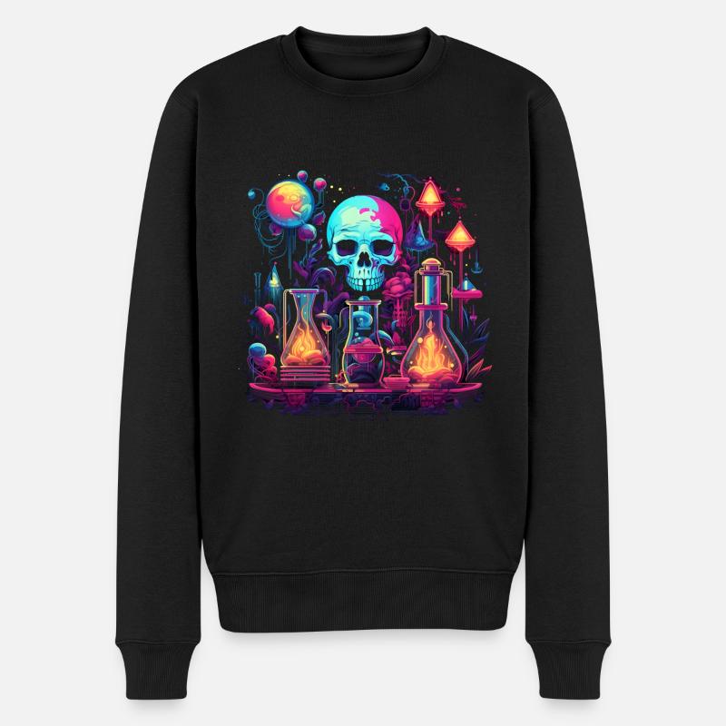 Wissenschaft, Labor Illustration - Männer Premium Bio Pullover - Schwarz