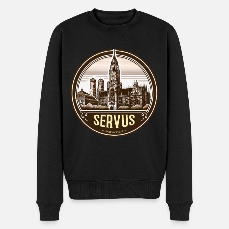 Servus Munich Logo - Pull Premium bio Homme - noir