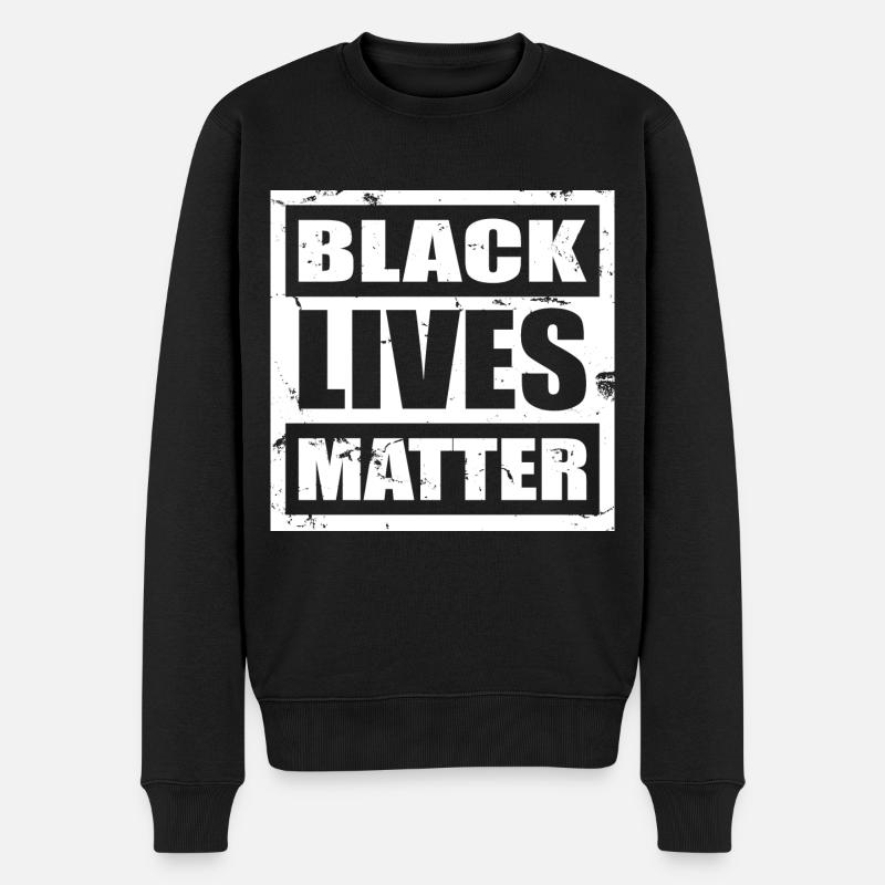 BLACK LIVES MATTER - BLM - Økologisk premium-sweatshirt til mænd - sort