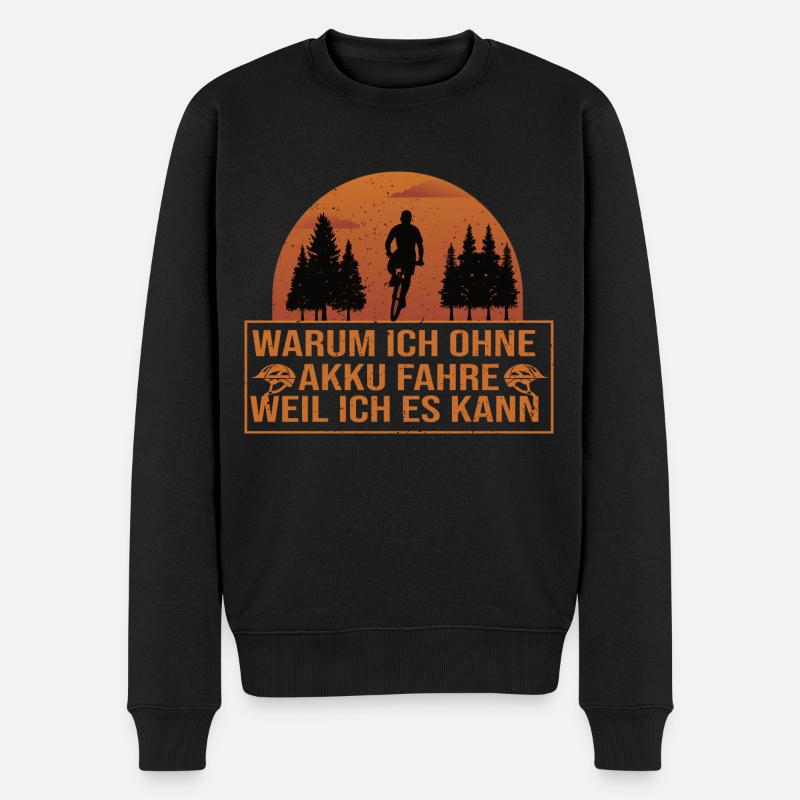 Fahrrad Rad Radfahren Fahrradfahrer Vintage - Männer Premium Bio Pullover - Schwarz