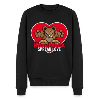 Teddy - Spread Love - Krav Maga - Pull Premium bio Homme - noir - Devant - Nico (187cm)
