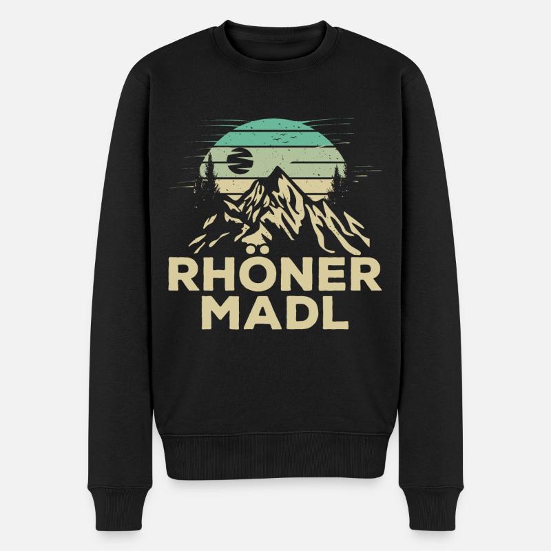 Rhöner Madl - Region Rhön Gebirge - Männer Premium Bio Pullover - Schwarz