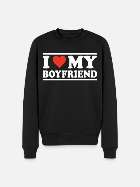 J’aime mon petit ami - Pull Premium bio Homme - noir