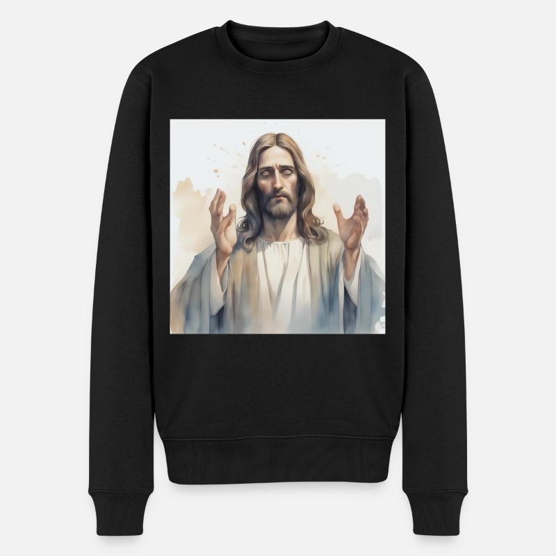 Jésus Dieu Messie - Pull Premium bio Homme - noir