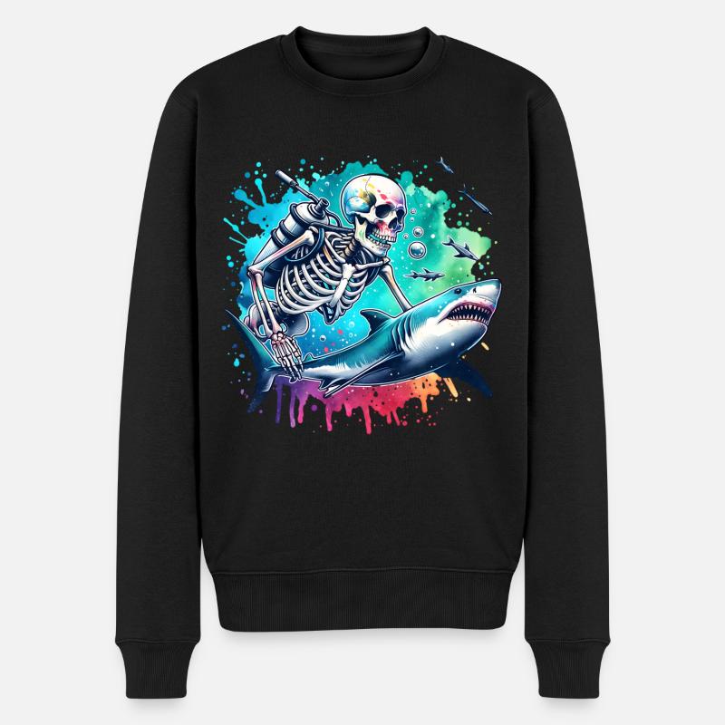 Tauchen Taucher - Männer Premium Bio Pullover - Schwarz