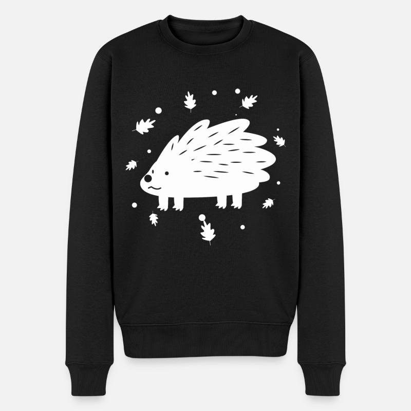 Igel - Männer Premium Bio Pullover - Schwarz