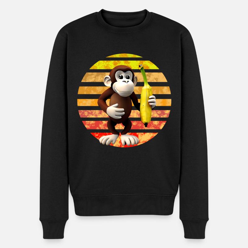 Singe bananier - Pull Premium bio Homme - noir