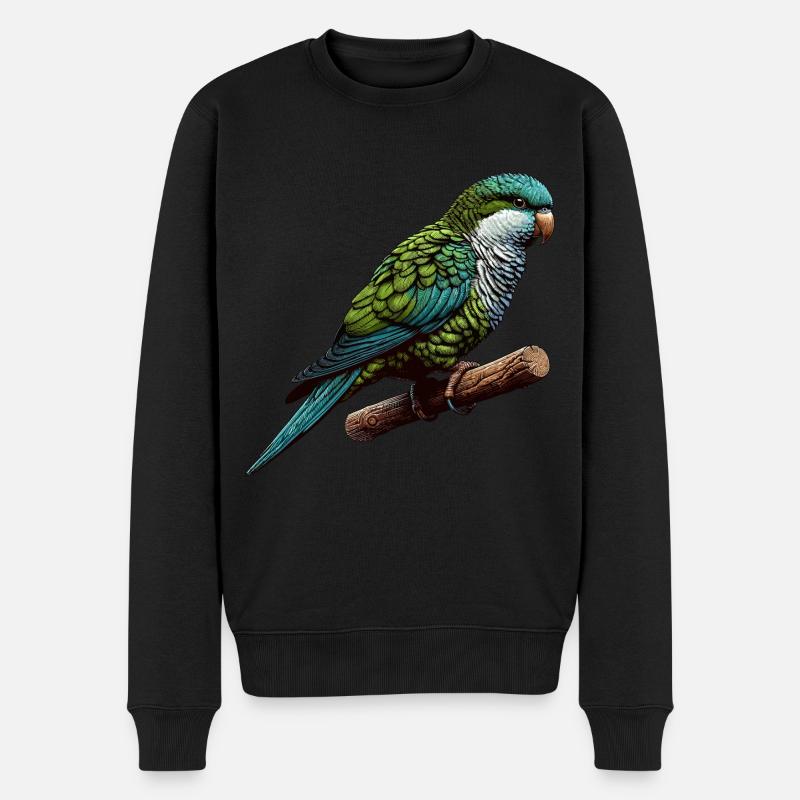 Quäker Papagei Mönch Sittich - Männer Premium Bio Pullover - Schwarz