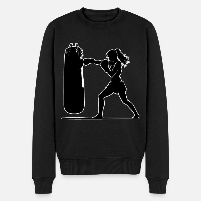 Muay Thaï Fille - Pull Premium bio Homme - noir