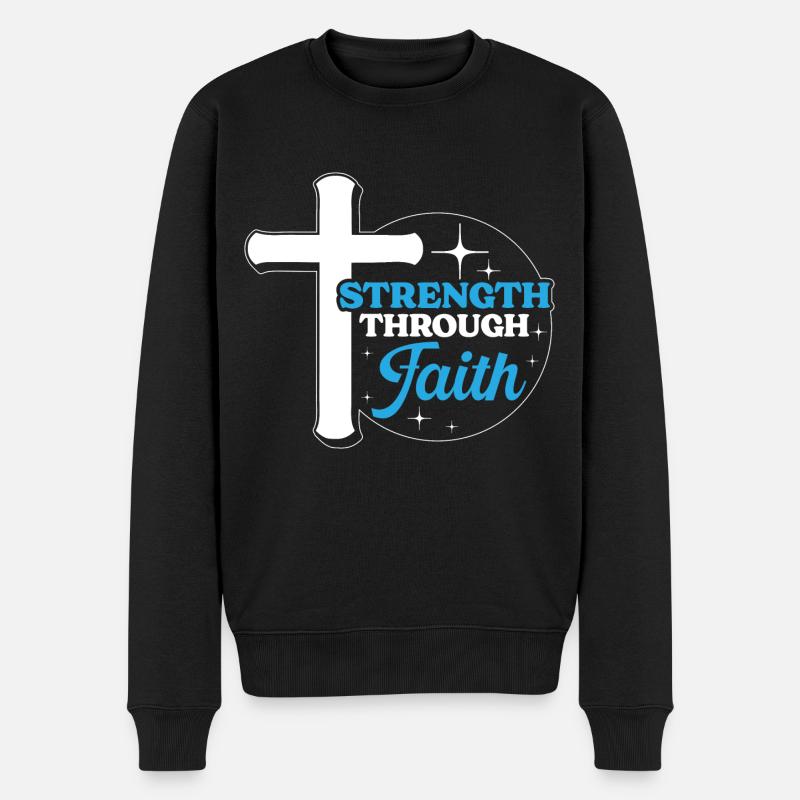 Team Jesus Christus Christentum Religion Christ - Männer Premium Bio Pullover - Schwarz