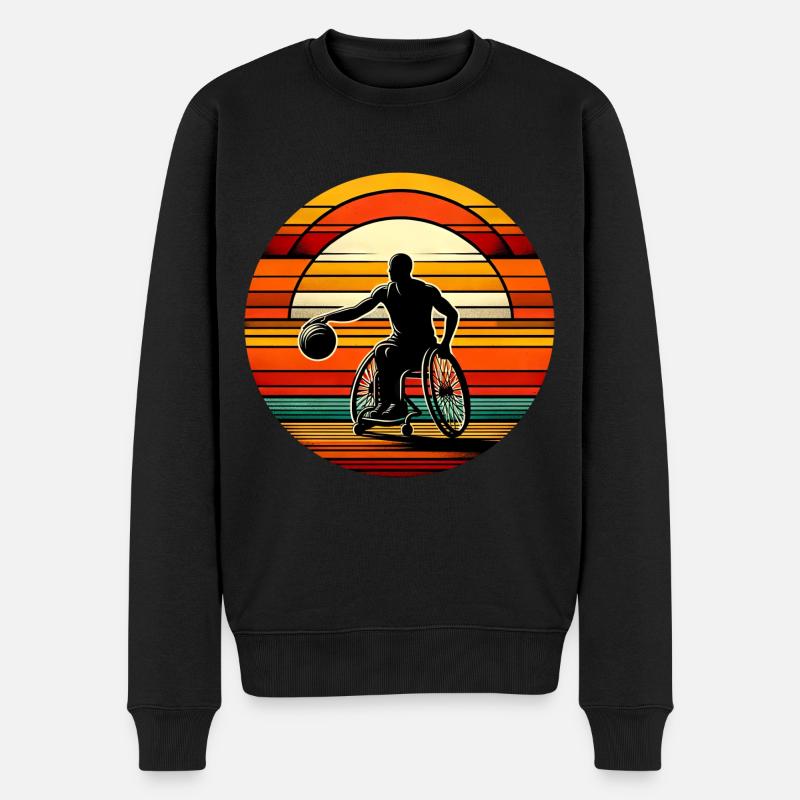 Basketball en fauteuil roulant - Pull Premium bio Homme - noir