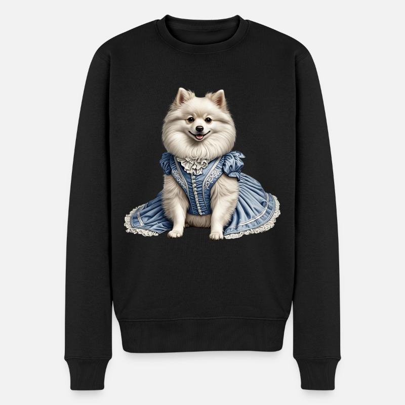 Edler Hund - Männer Premium Bio Pullover - Schwarz