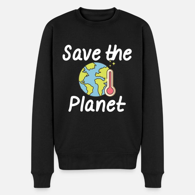 Klimawandel Umweltschutz Naturschutz - Männer Premium Bio Pullover - Schwarz