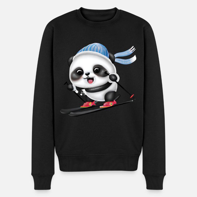 Ski Panda - Pull Premium bio Homme - noir