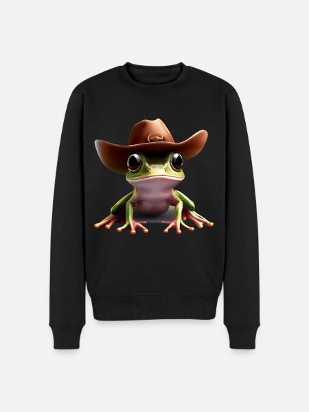 Cowboy Frog - Men's Premium Organic Jumper - black