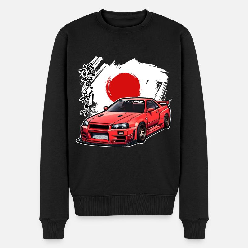 Jdm / Tuning / Turbolader / Felgen / Chiptuning - Männer Premium Bio Pullover - Schwarz