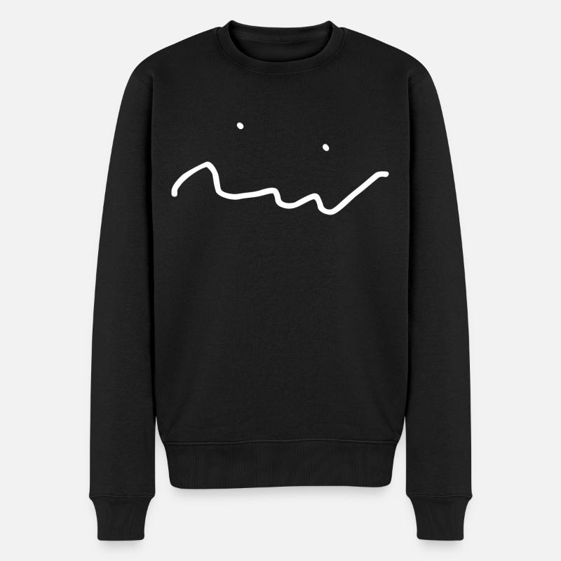 Visage ennuyeux - Pull Premium bio Homme - noir