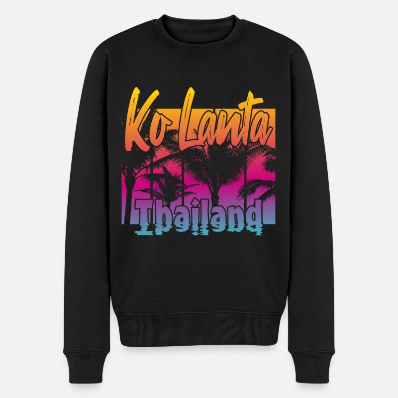 Ko Lanta Thailand - Männer Premium Bio Pullover - Schwarz