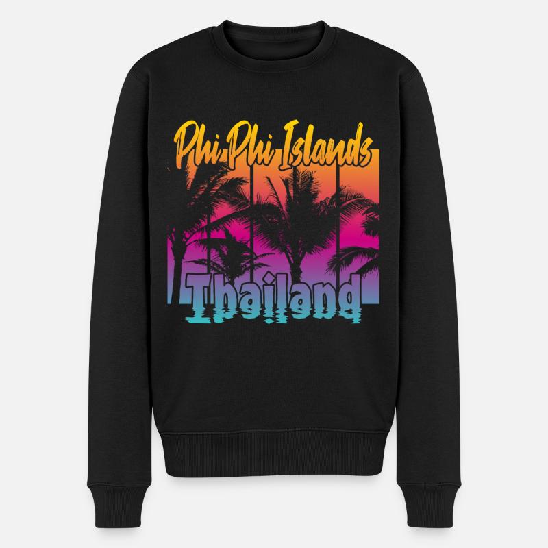 Phi Phi Islands Thailand - Männer Premium Bio Pullover - Schwarz