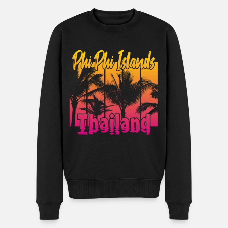 Îles Phi Phi Thaïlande - Pull Premium bio Homme - noir
