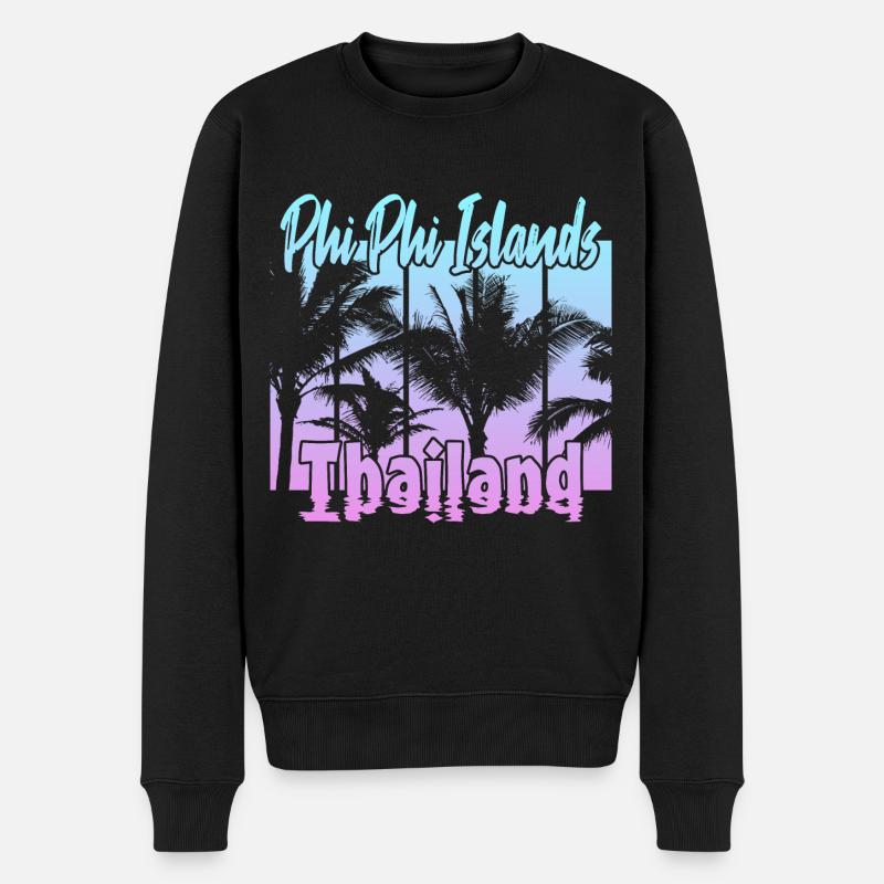 Phi Phi Islands Thailand - Männer Premium Bio Pullover - Schwarz