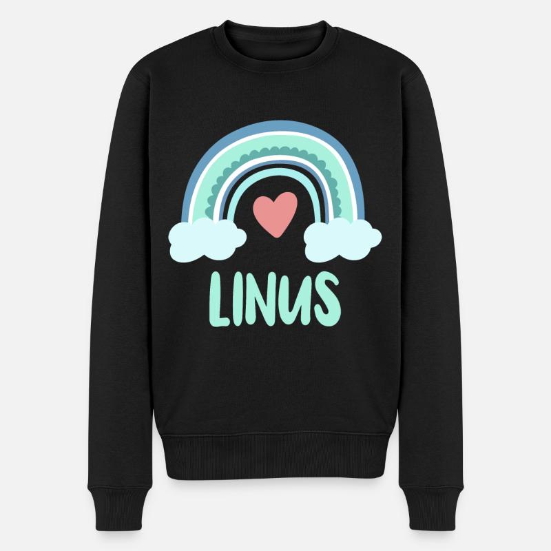 Nom Linus Rainbow Baby - Pull Premium bio Homme - noir