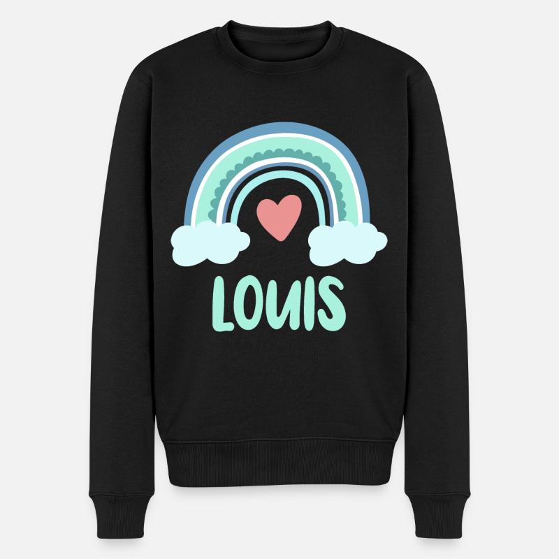 Louis Nom Rainbow Baby - Pull Premium bio Homme - noir