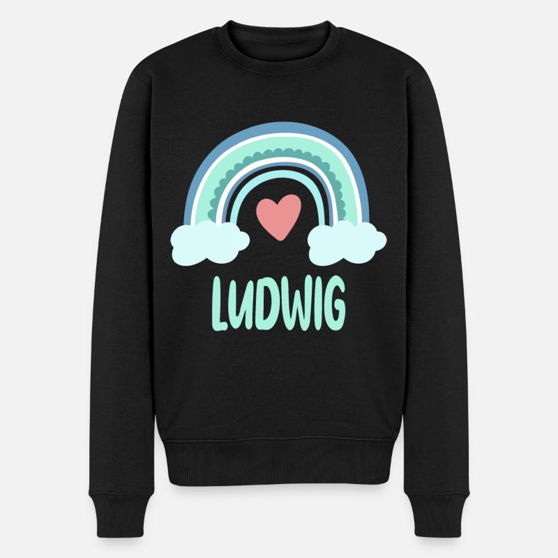 Ludwig Nom Rainbow Baby - Pull Premium bio Homme - noir