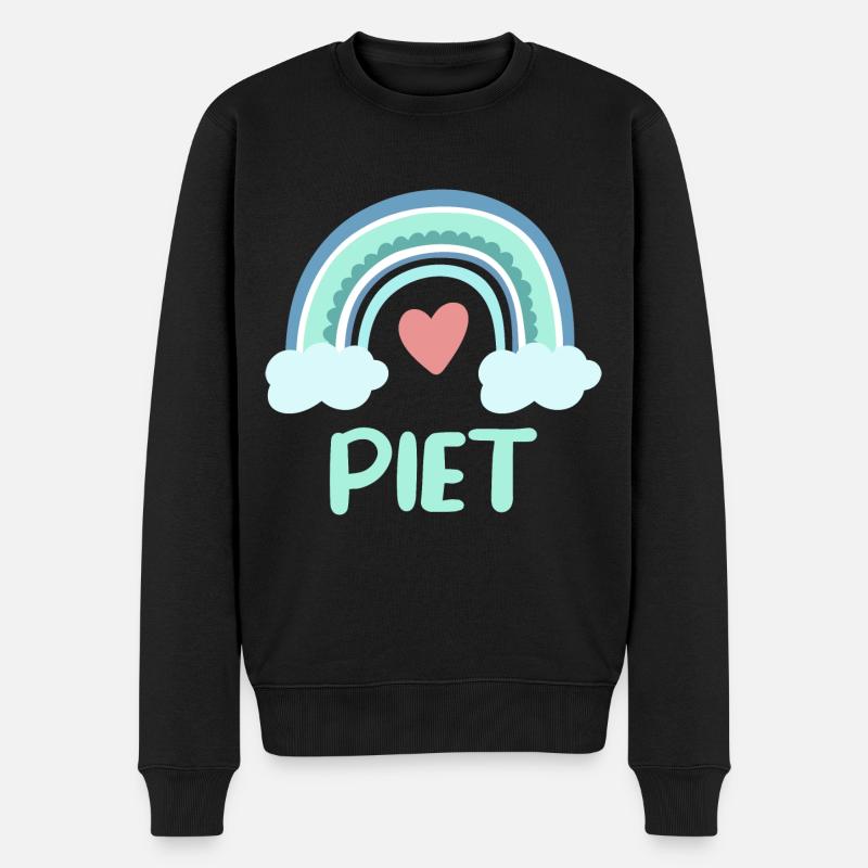 Piet Name Rainbow Baby - Pull Premium bio Homme - noir