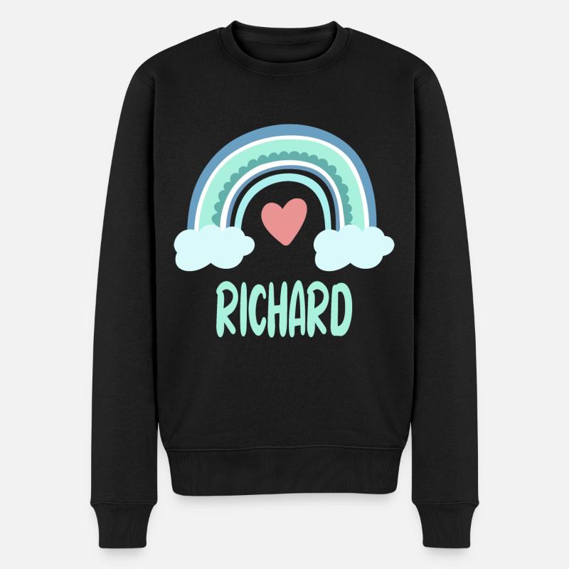 Richard Nom Rainbow Baby - Pull Premium bio Homme - noir
