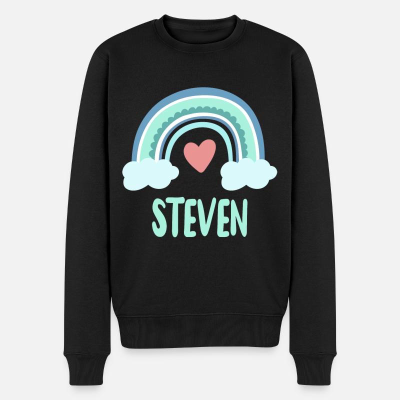 Steven nomme Rainbow Baby - Pull Premium bio Homme - noir